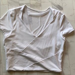 Size medium Athleta it’s a wrap crop top